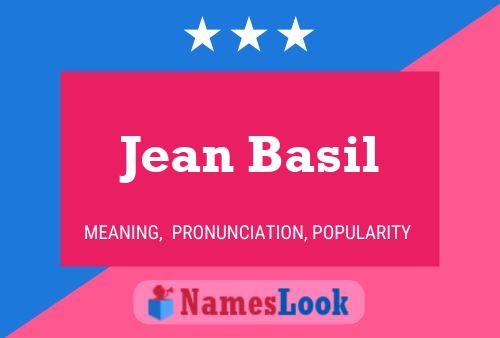 Affiche de nom Jean Basil