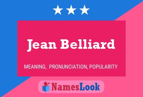 Affiche de nom Jean Belliard