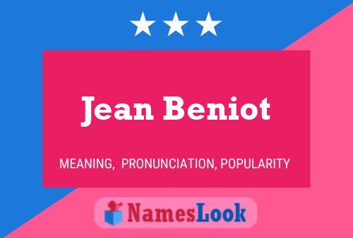 Affiche de nom Jean Beniot