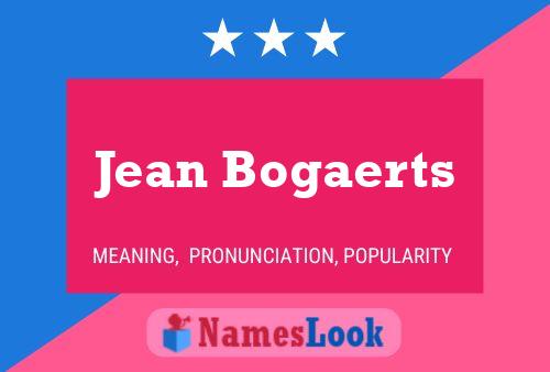 Affiche de nom Jean Bogaerts