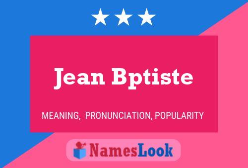 Affiche de nom Jean Bptiste