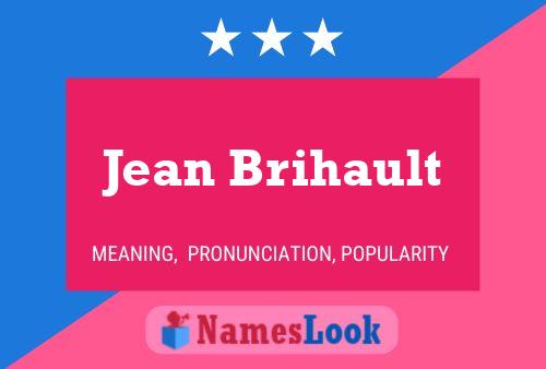 Affiche de nom Jean Brihault