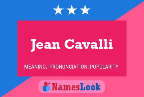 Affiche de nom Jean Cavalli