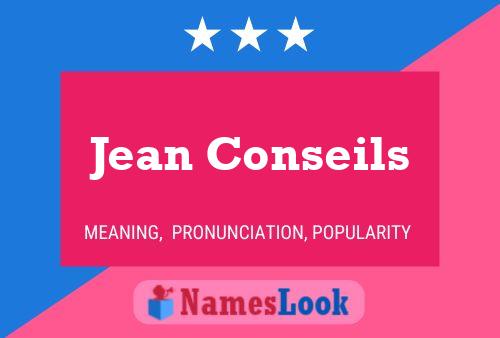 Affiche de nom Jean Conseils