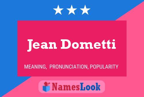 Affiche de nom Jean Dometti