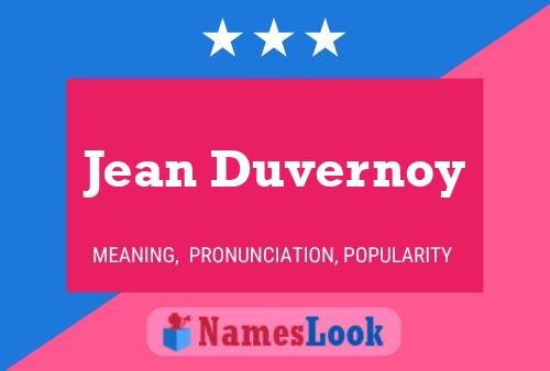 Affiche de nom Jean Duvernoy