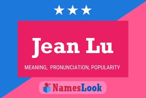 Affiche de nom Jean Lu