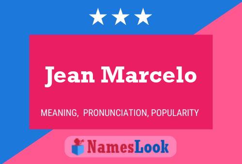 Affiche de nom Jean Marcelo