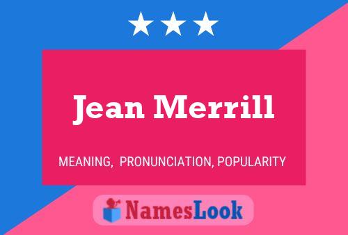 Affiche de nom Jean Merrill