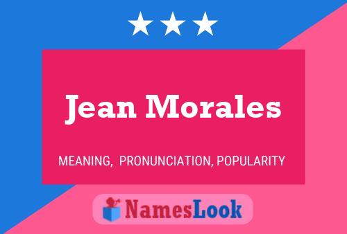 Affiche de nom Jean Morales