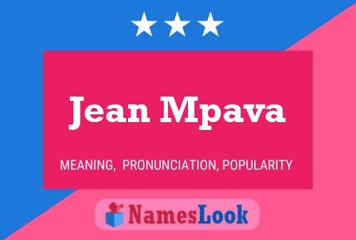 Affiche de nom Jean Mpava