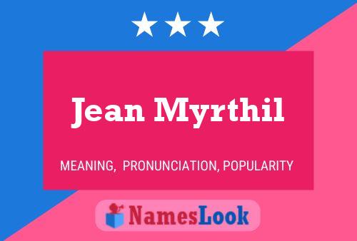 Affiche de nom Jean Myrthil