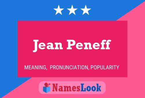 Affiche de nom Jean Peneff