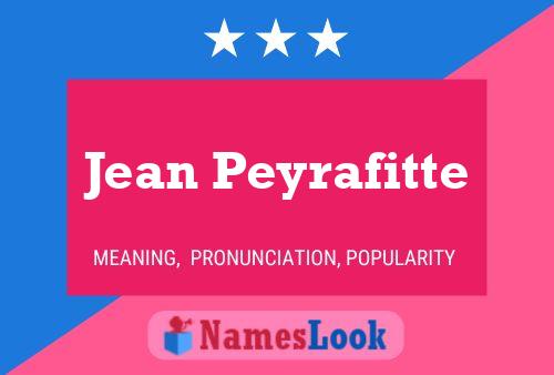 Affiche de nom Jean Peyrafitte