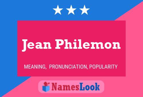 Affiche de nom Jean Philemon