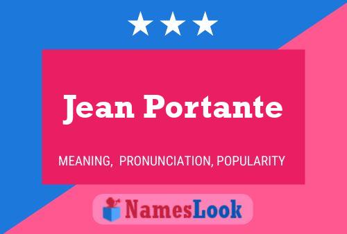 Affiche de nom Jean Portante