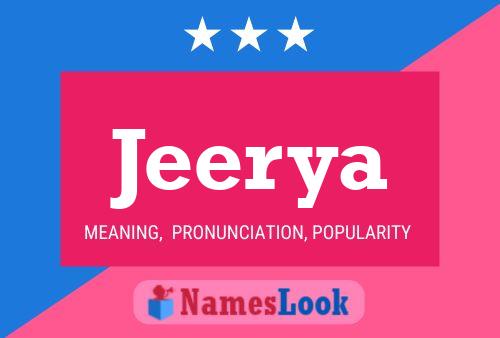 Affiche de nom Jeerya