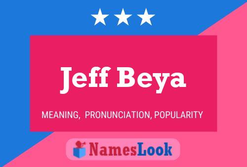 Affiche de nom Jeff Beya