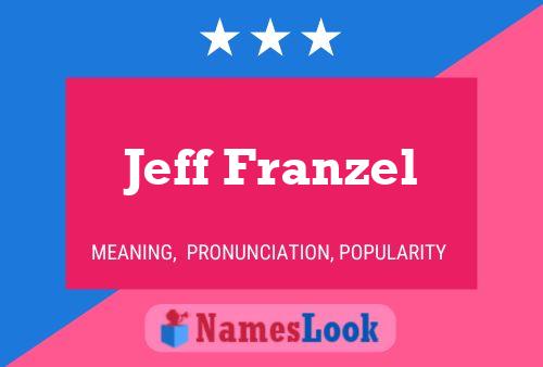 Affiche de nom Jeff Franzel