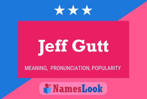 Affiche de nom Jeff Gutt