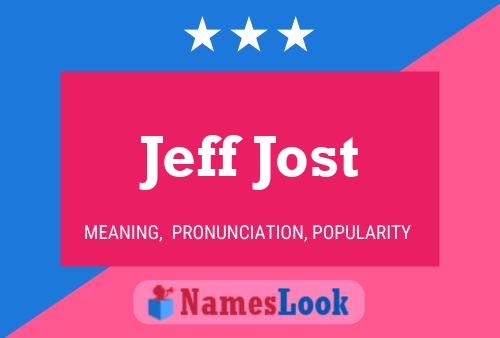 Affiche de nom Jeff Jost