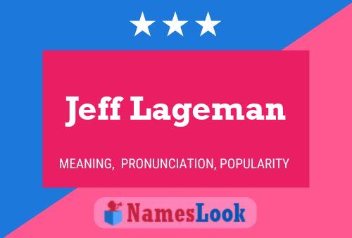 Affiche de nom Jeff Lageman