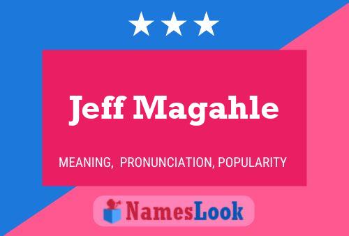 Affiche de nom Jeff Magahle