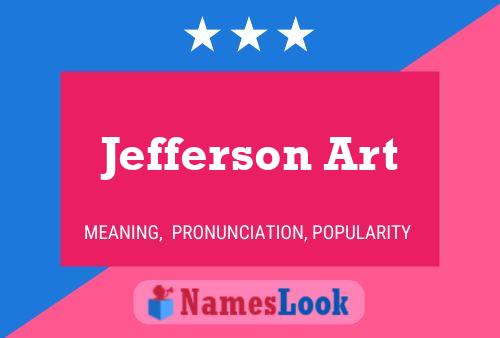 Affiche de nom Jefferson Art