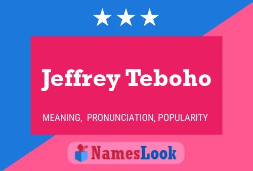 Affiche de nom Jeffrey Teboho