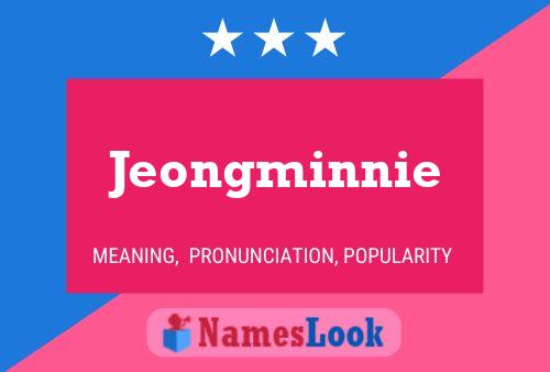 Affiche de nom Jeongminnie