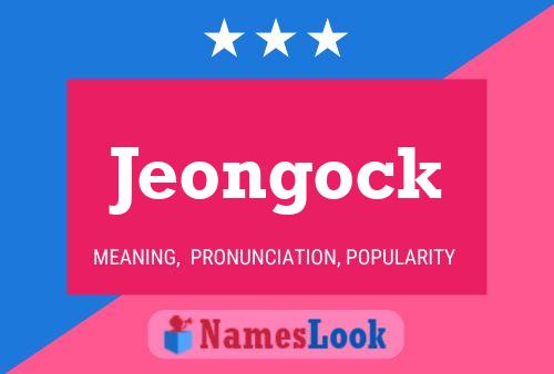 Affiche de nom Jeongock