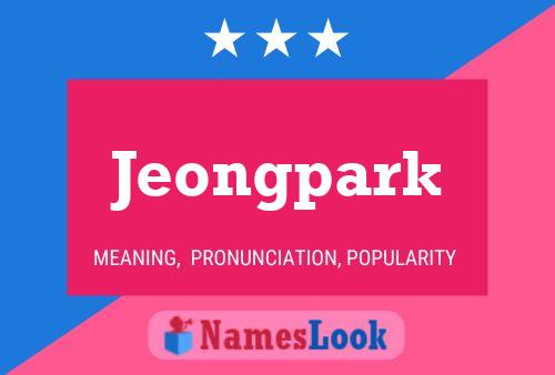 Affiche de nom Jeongpark