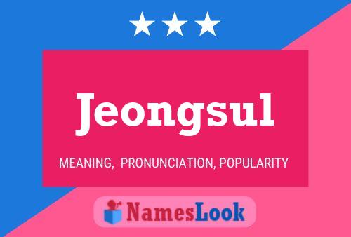 Affiche de nom Jeongsul