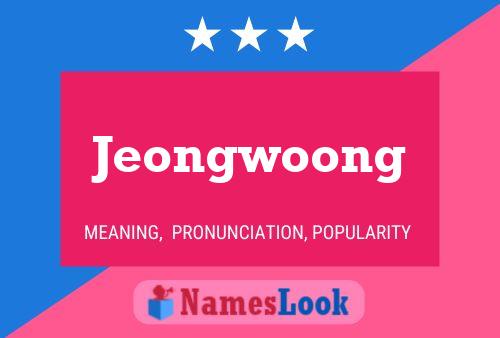 Affiche de nom Jeongwoong