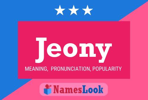 Affiche de nom Jeony