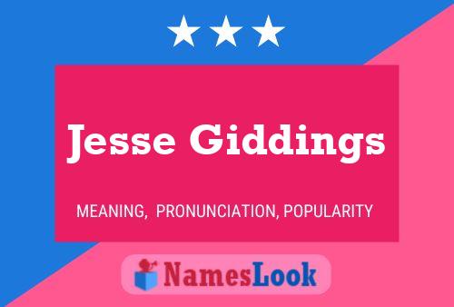 Affiche de nom Jesse Giddings