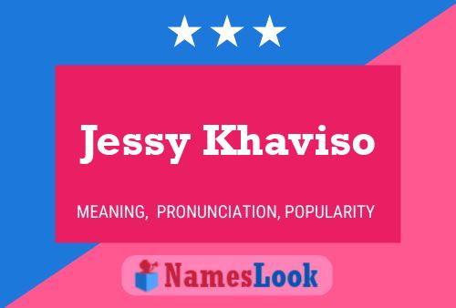 Affiche de nom Jessy Khaviso