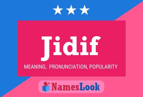 Affiche de nom Jidif