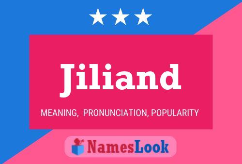 Affiche de nom Jiliand