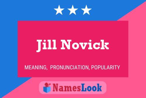 Affiche de nom Jill Novick