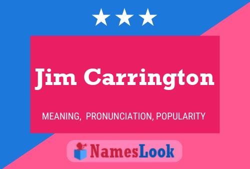 Affiche de nom Jim Carrington