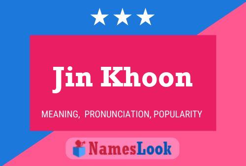 Affiche de nom Jin Khoon