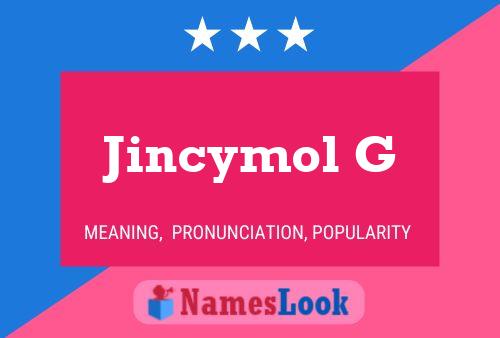 Affiche de nom Jincymol G