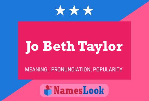 Affiche de nom Jo Beth Taylor