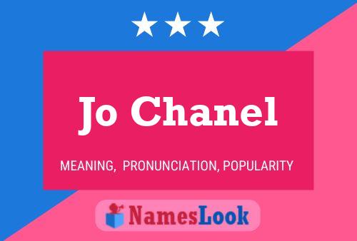 Affiche de nom Jo Chanel