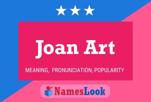 Affiche de nom Joan Art