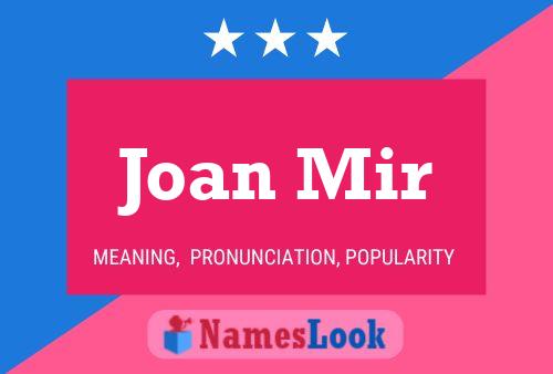 Affiche de nom Joan Mir