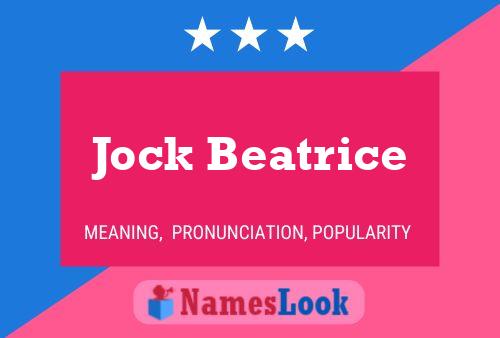 Affiche de nom Jock Beatrice