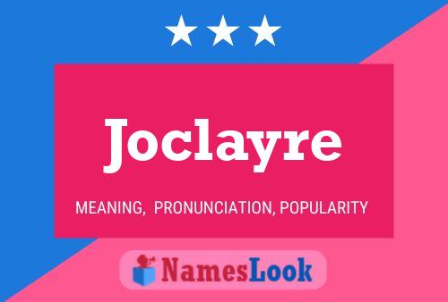 Affiche de nom Joclayre