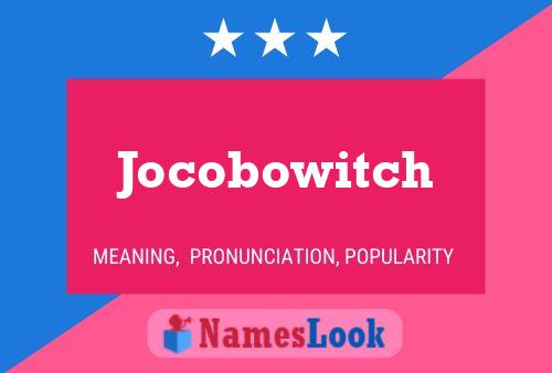 Affiche de nom Jocobowitch